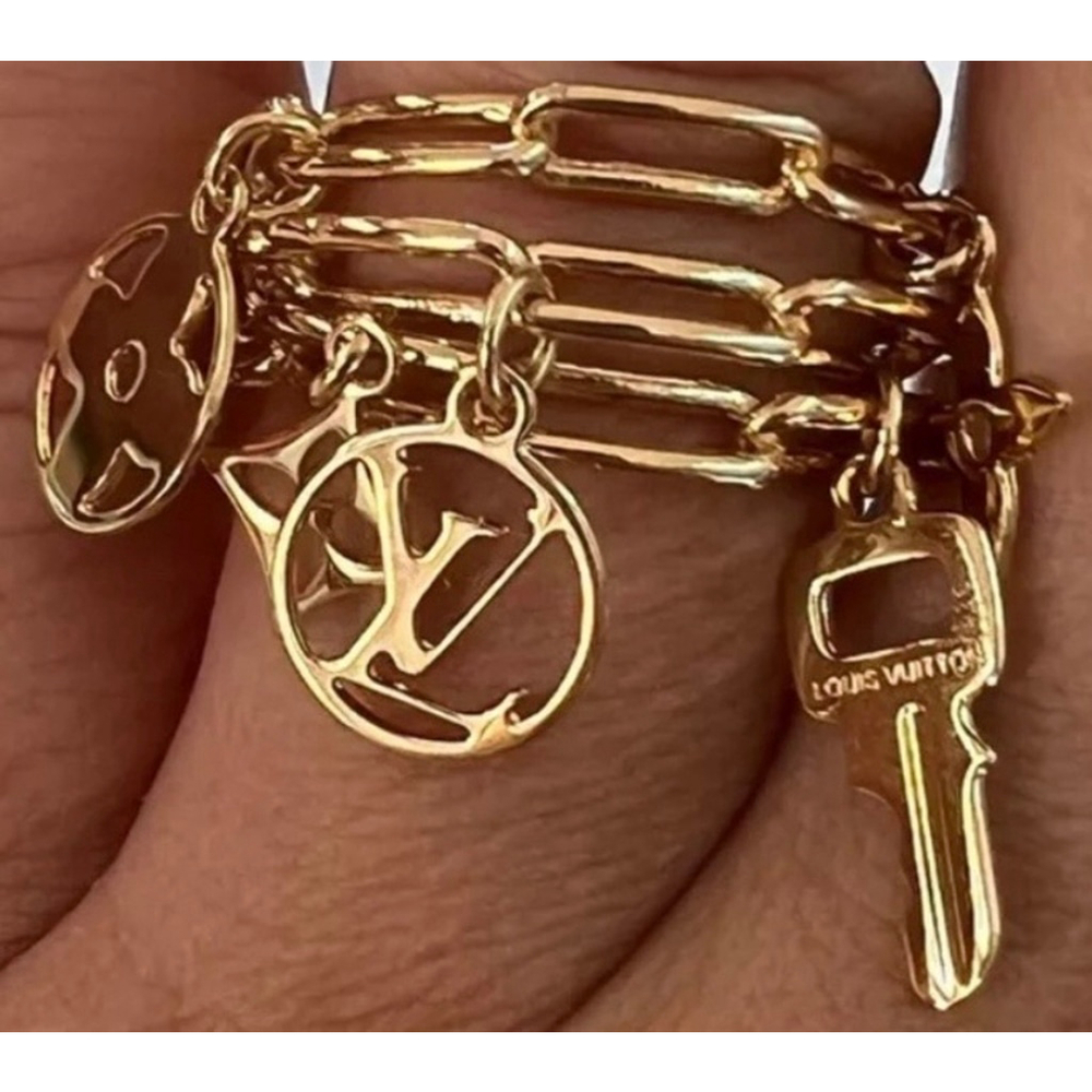 Louis Vuitton Gold Charm Ring Set - Picture 2 of 6